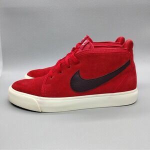 Nike Toki Leather Skateboard Sneakers Mens Size 8.5 Gym Red Suede Casual‎ Shoes